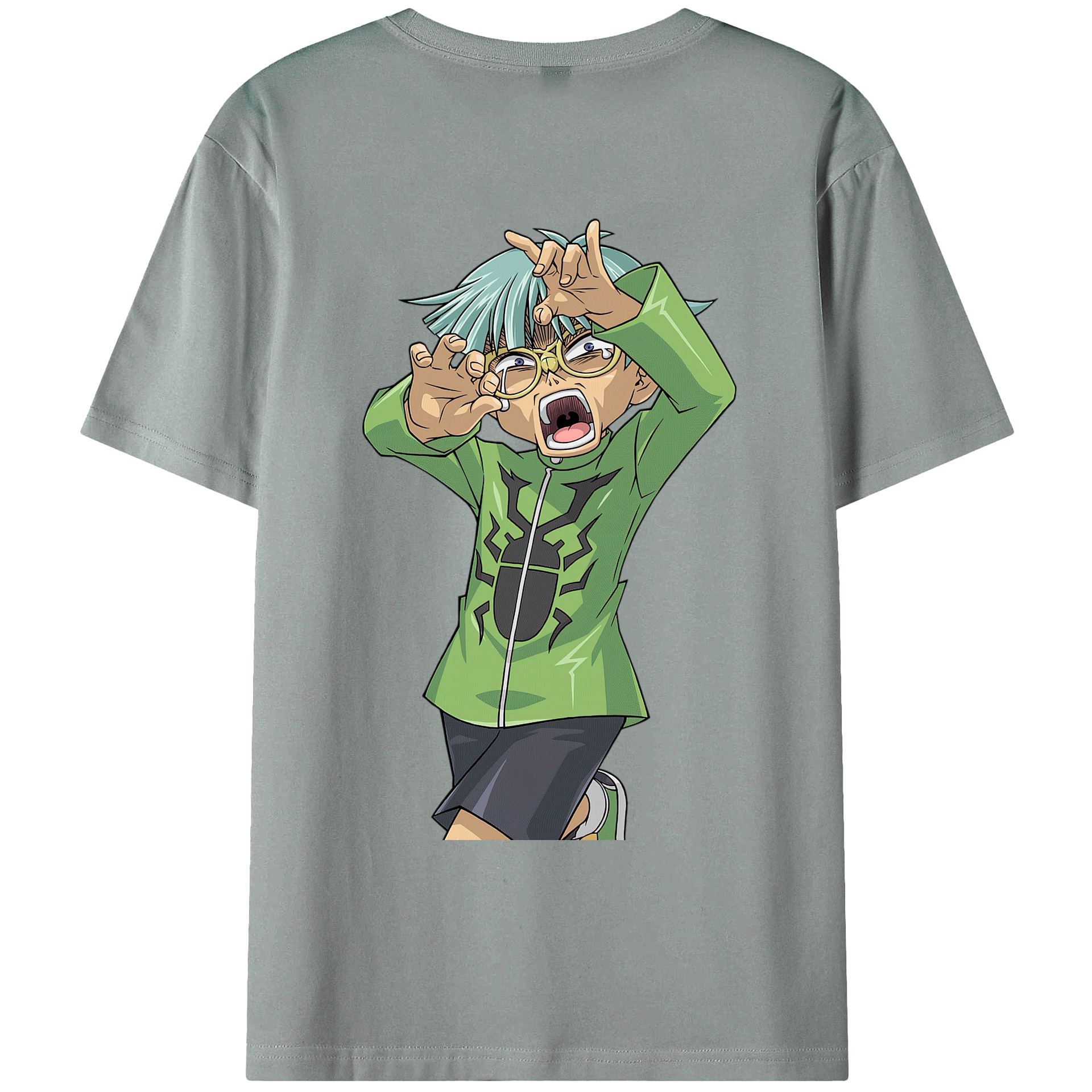 （画像用） 遊☆戯☆王 Yu-Gi-Oh! 綿100％ メンズ半袖Tシャツ（バックプリント） 通気性
